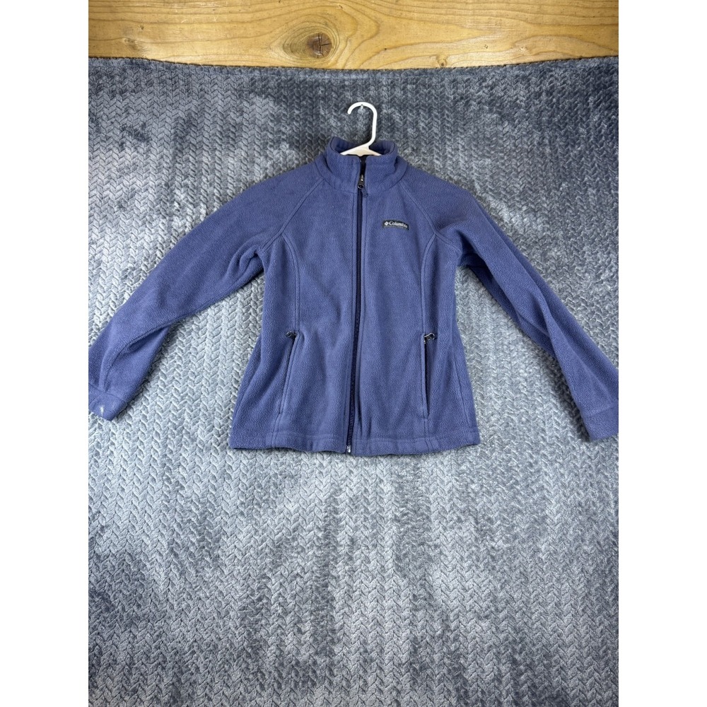 Columbia Fleece Jacket Girls Medium Blue Full Zip Winter Outdoor WG6756